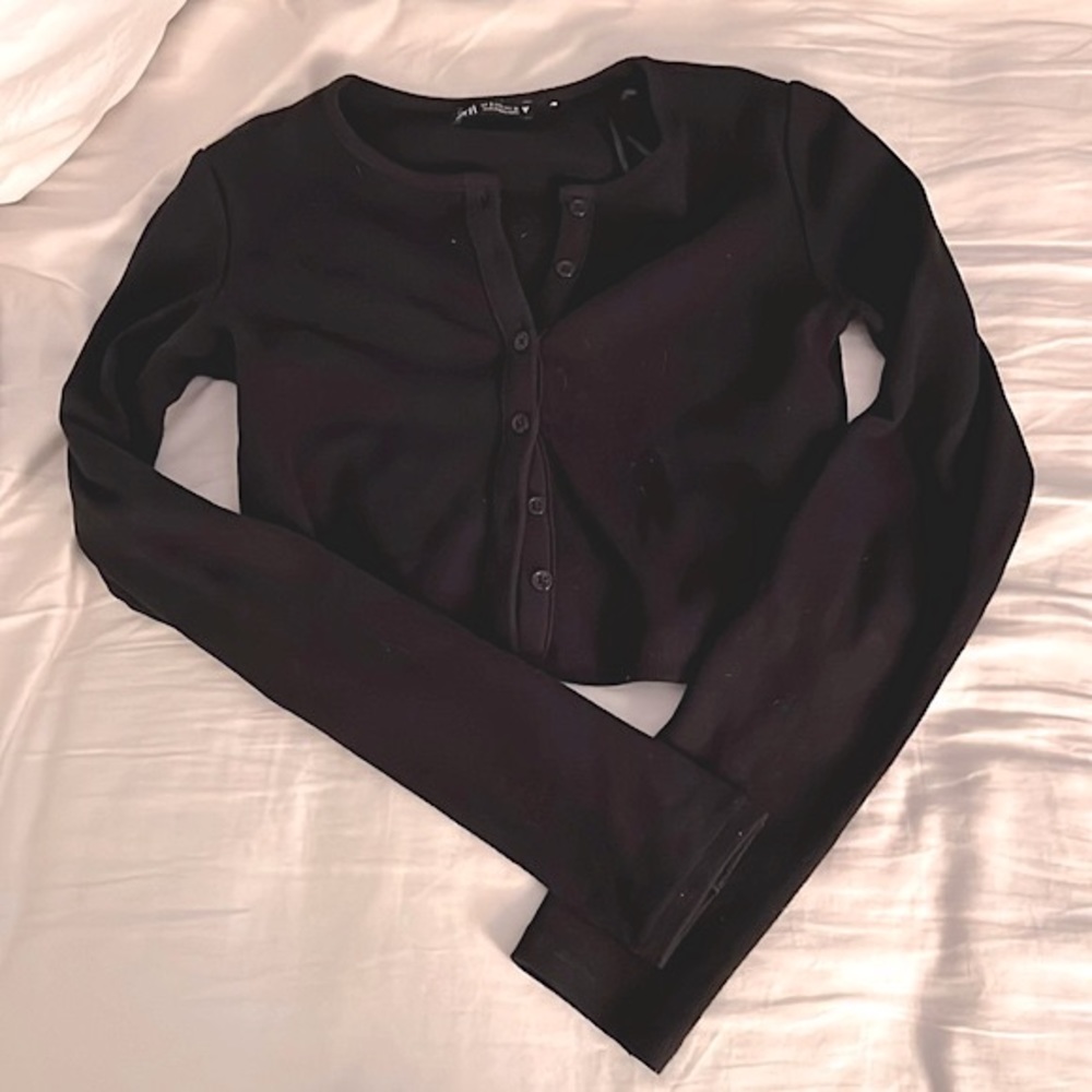 ZARA - cropped ribbed cardigan